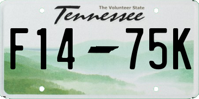 TN license plate F1475K