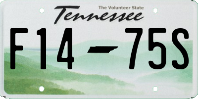 TN license plate F1475S