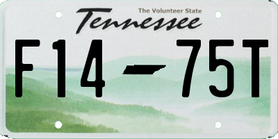 TN license plate F1475T