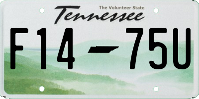TN license plate F1475U