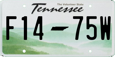 TN license plate F1475W