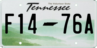 TN license plate F1476A