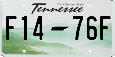 TN license plate F1476F