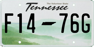 TN license plate F1476G