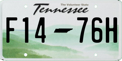 TN license plate F1476H