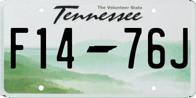 TN license plate F1476J