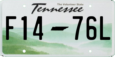 TN license plate F1476L