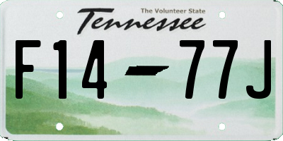 TN license plate F1477J