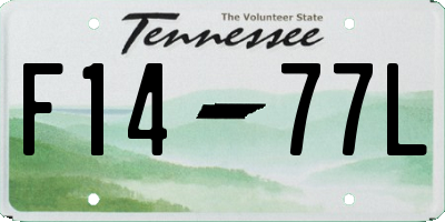 TN license plate F1477L