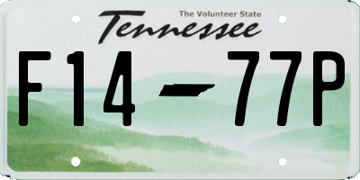 TN license plate F1477P