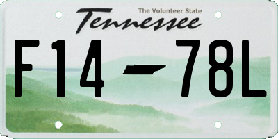 TN license plate F1478L
