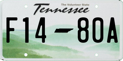 TN license plate F1480A
