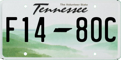 TN license plate F1480C