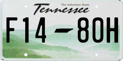 TN license plate F1480H