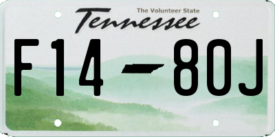 TN license plate F1480J