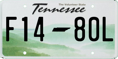 TN license plate F1480L