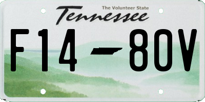 TN license plate F1480V