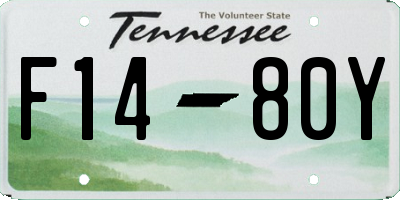 TN license plate F1480Y