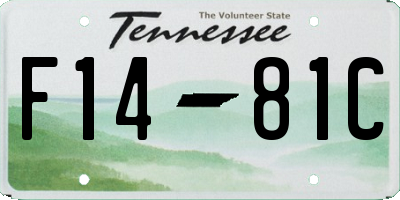 TN license plate F1481C