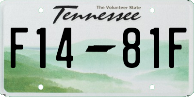 TN license plate F1481F