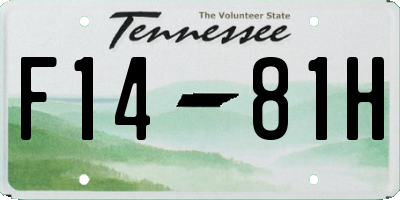 TN license plate F1481H