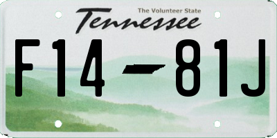 TN license plate F1481J