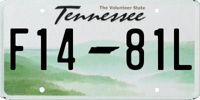 TN license plate F1481L