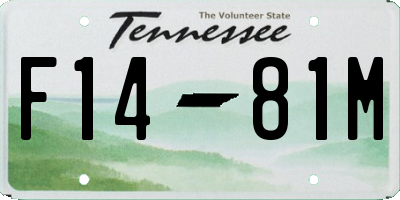 TN license plate F1481M