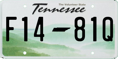 TN license plate F1481Q