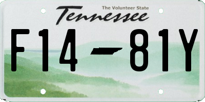TN license plate F1481Y