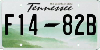 TN license plate F1482B