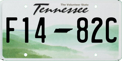 TN license plate F1482C