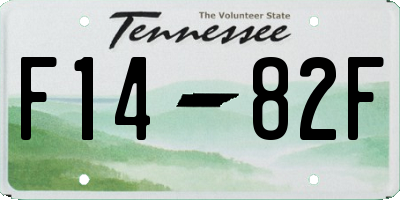 TN license plate F1482F