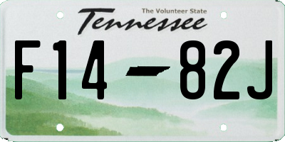 TN license plate F1482J