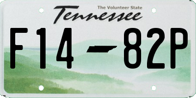 TN license plate F1482P