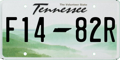 TN license plate F1482R