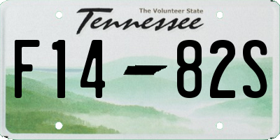 TN license plate F1482S