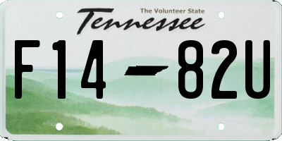 TN license plate F1482U