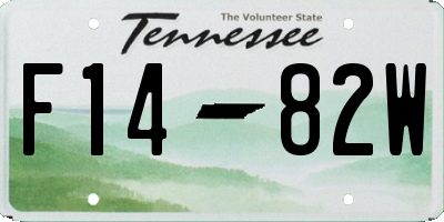 TN license plate F1482W