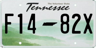 TN license plate F1482X