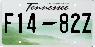 TN license plate F1482Z