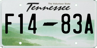 TN license plate F1483A