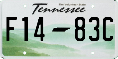 TN license plate F1483C