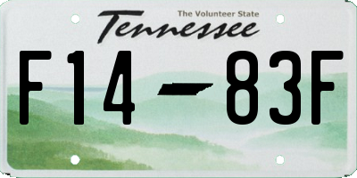 TN license plate F1483F