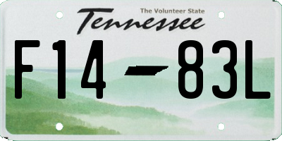 TN license plate F1483L