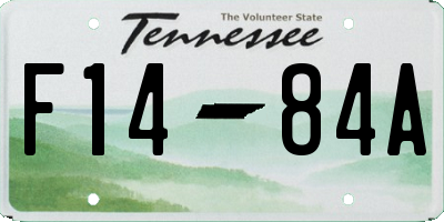 TN license plate F1484A