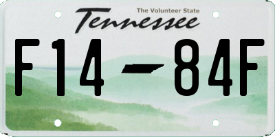 TN license plate F1484F