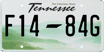 TN license plate F1484G