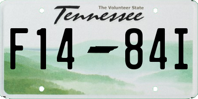 TN license plate F1484I