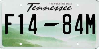TN license plate F1484M